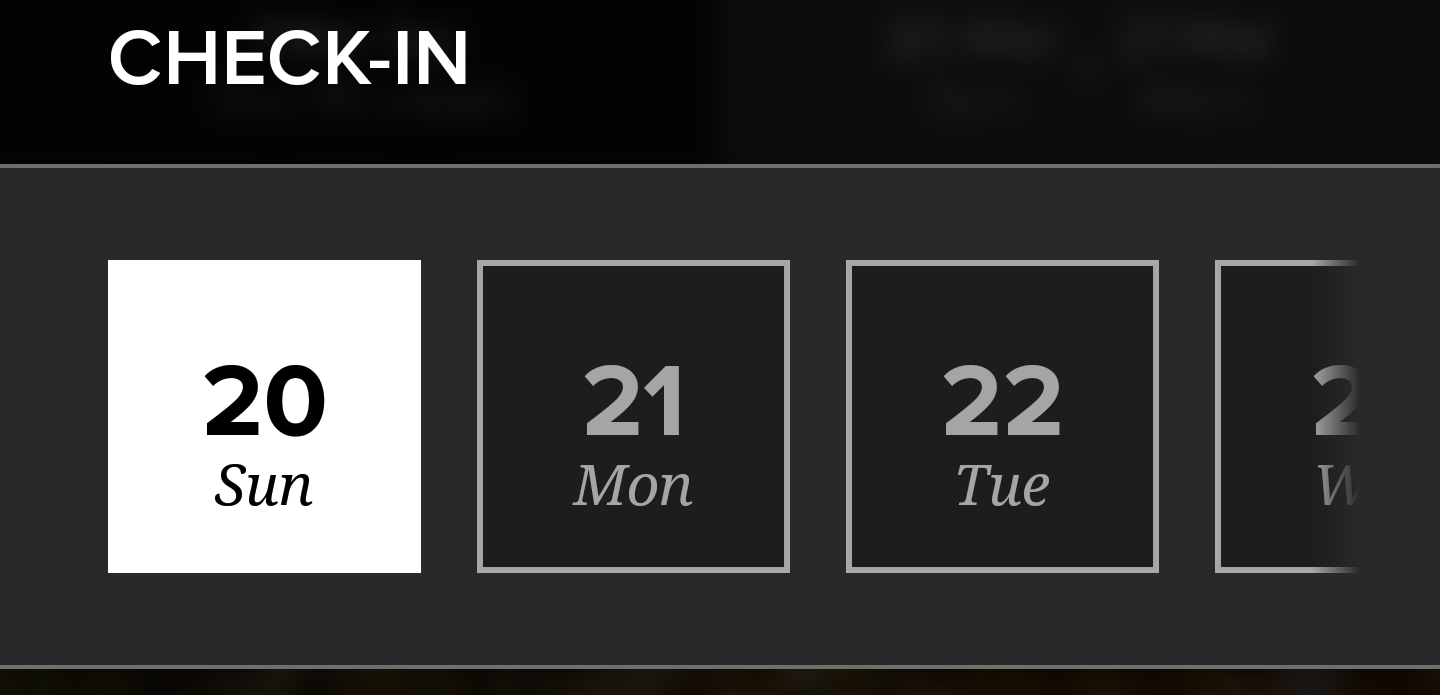 You can only book rooms up to 7 days in advance.