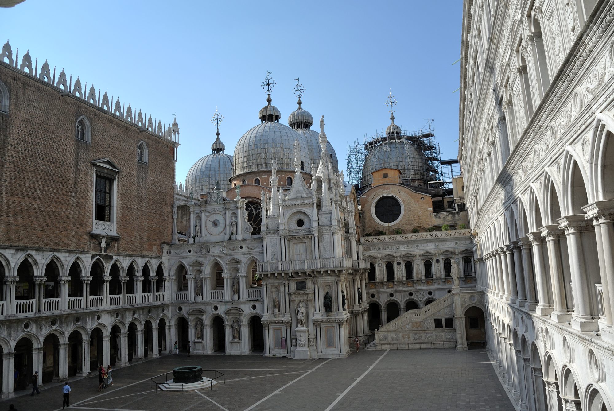 Inside the courtyard of Doge Palace.