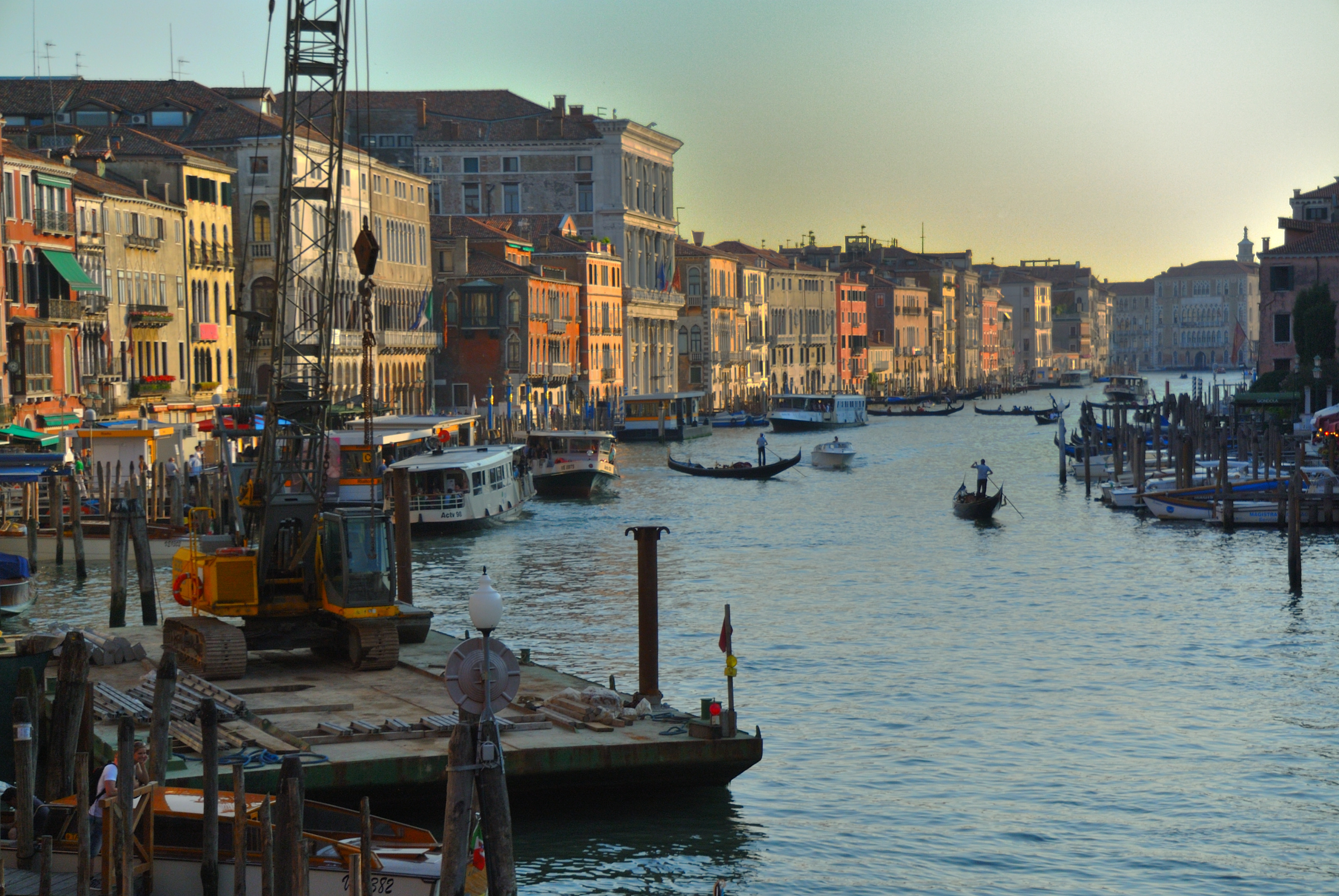 A picturesque view of the Grand Canal from the Vaporetto
