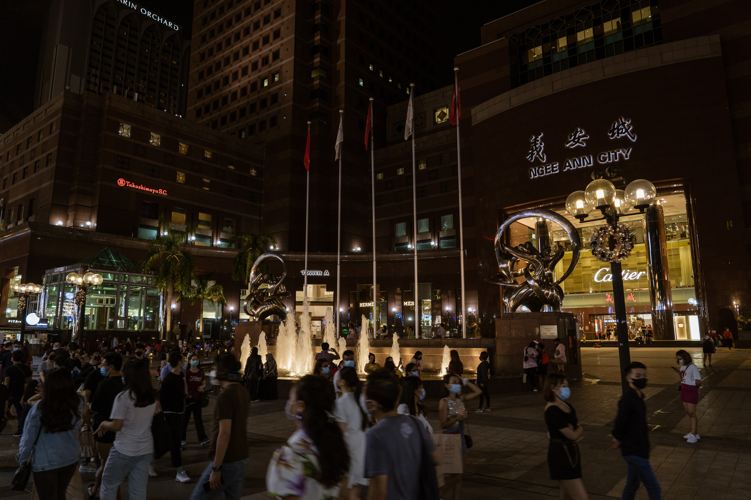 Ngee Ann City, Decorations at the Ngee Ann City Civic Plaza…